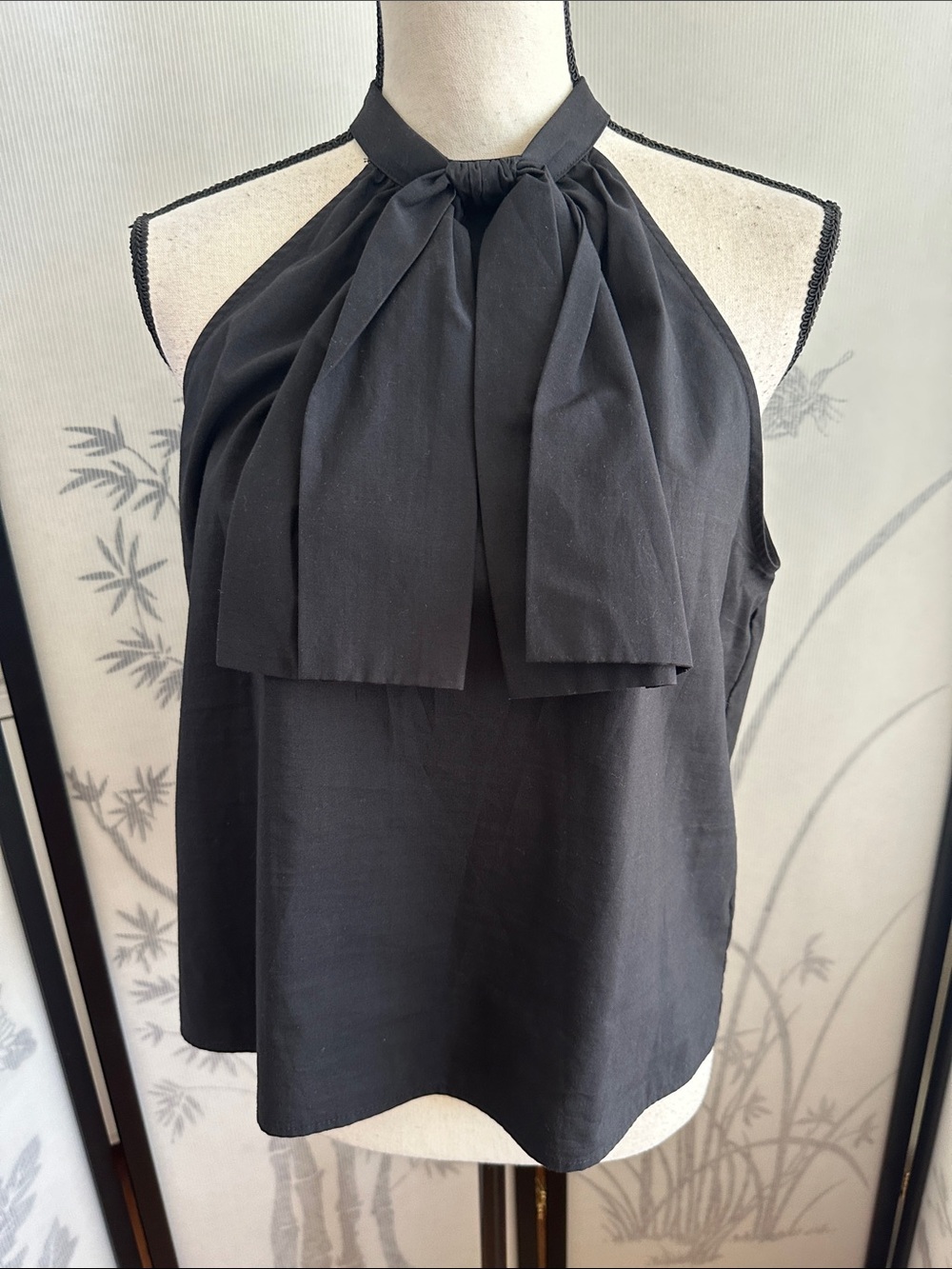 Zara Black Halter Neck Bow Camisole